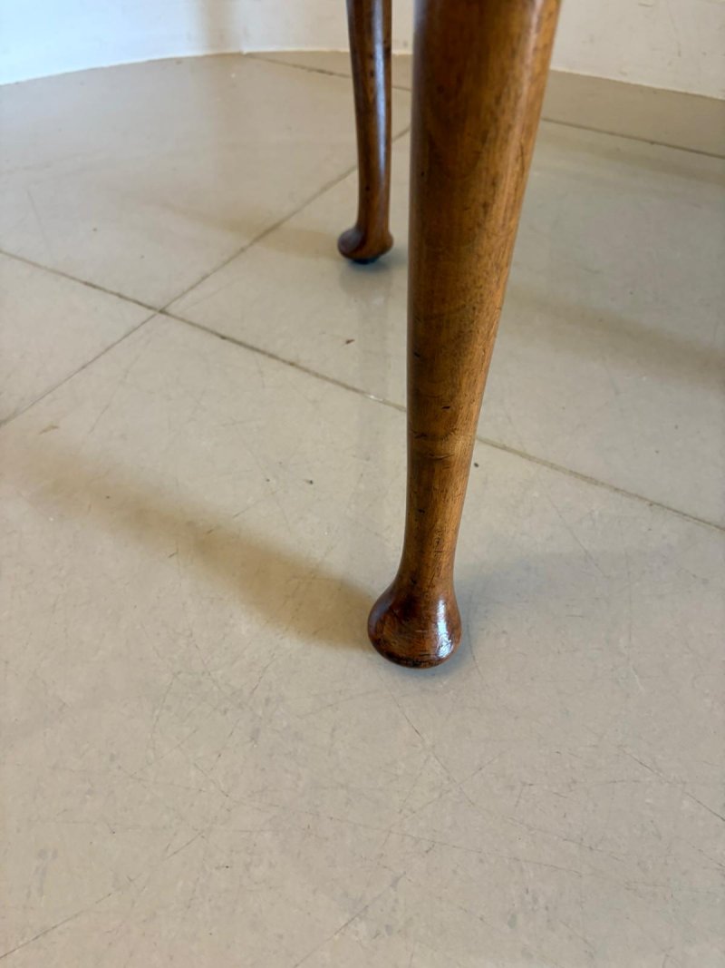 Antique Edwardian Quality Burr Walnut Freestanding Oval Shaped Writing Table - Image 19